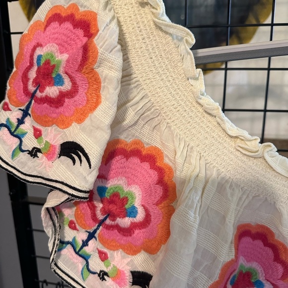 Anthropologie Pink and Blue Asymmetrical Sundress - Picture 6 of 12